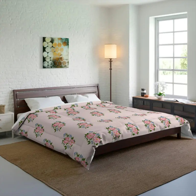 Full - size comforters suitable for full - sized beds in guest rooms or small bedroomsEmbrace Cozy Nights with our Luxurious Floral Comforter Full - size comforters suitable for full - sized beds in guest rooms or small bedroomsEmbrace Cozy Nights with our Luxurious Floral Comforter