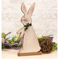 Bed skirts for beds with a slatted frameDistressed Standing Wooden Bunny w/ Green & White Scarf on Base Bed skirts for beds with a slatted frameDistressed Standing Wooden Bunny w/ Green & White Scarf on Base
