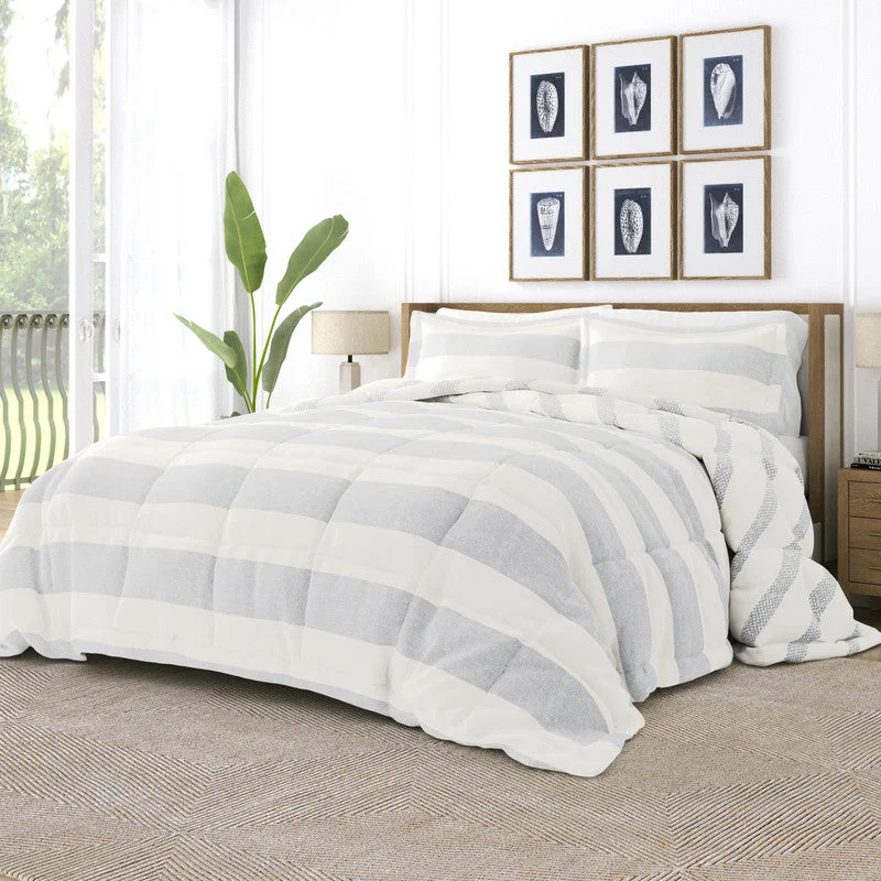 Queen - size comforters for standard queen - sized mattressesDistressed Stripe Light Blue Reversible Pattern Comforter Set Down-Alternative Ultra Soft Microfiber Bedding, Twin/TwinXL Queen - size comforters for standard queen - sized mattressesDistressed Stripe Light Blue Reversible Pattern Comforter Set Down-Alternative Ultra Soft Microfiber Bedding, Twin/TwinXL
