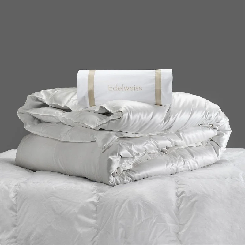 Wool - filled comforters with natural moisture - wicking and temperature - regulating featuresEdelweiss Down Comforter by Matouk Wool - filled comforters with natural moisture - wicking and temperature - regulating featuresEdelweiss Down Comforter by Matouk