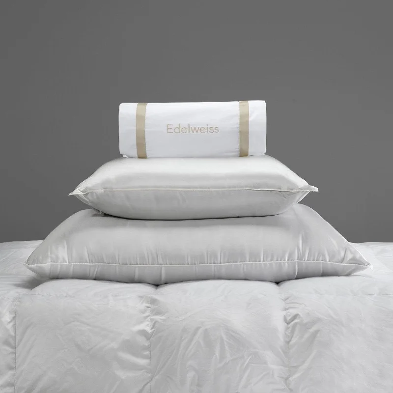 Down - filled comforters for supreme warmth and lightnessEdelweiss Down Pillow by Matouk Down - filled comforters for supreme warmth and lightnessEdelweiss Down Pillow by Matouk