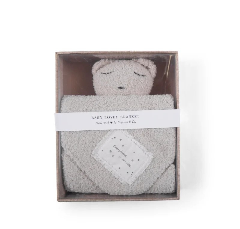 Fleece blankets for a cozy and plush texture"Everything is possible." Bear Baby Lovey Blanket Fleece blankets for a cozy and plush texture"Everything is possible." Bear Baby Lovey Blanket