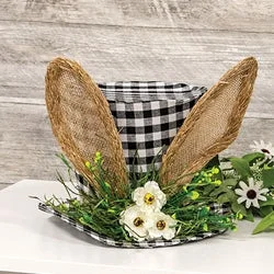 Bed skirts for beds with a fabric - covered frameGingham Bunny Fabric Top Hat w/Floral Bed skirts for beds with a fabric - covered frameGingham Bunny Fabric Top Hat w/Floral