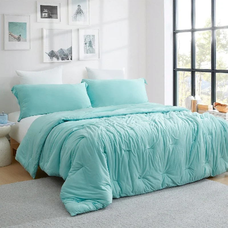 Bamboo - fiber - filled comforters with antibacterial and breathable qualitiesGlacier - Coma Inducer® Oversized Comforter Set - Frosty Eggshell Blue Bamboo - fiber - filled comforters with antibacterial and breathable qualitiesGlacier - Coma Inducer® Oversized Comforter Set - Frosty Eggshell Blue