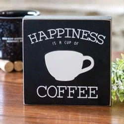 Bed skirts for beds with a wooden frameHappiness is a Cup of Coffee Box Sign