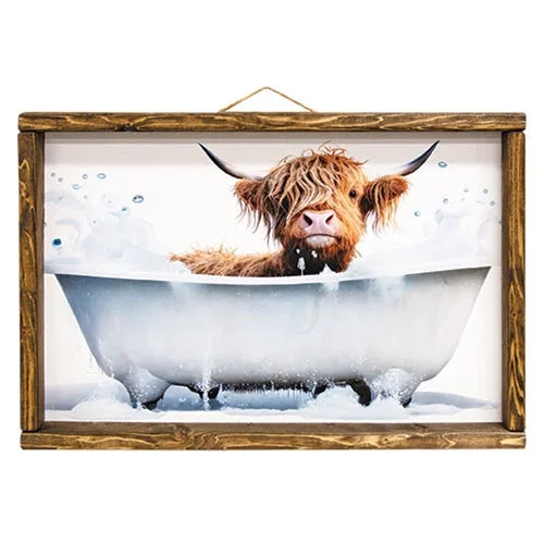 Bed skirts for beds with a decorative - carved frameHighland Cow in Tub Framed Print 12x18 Bed skirts for beds with a decorative - carved frameHighland Cow in Tub Framed Print 12x18