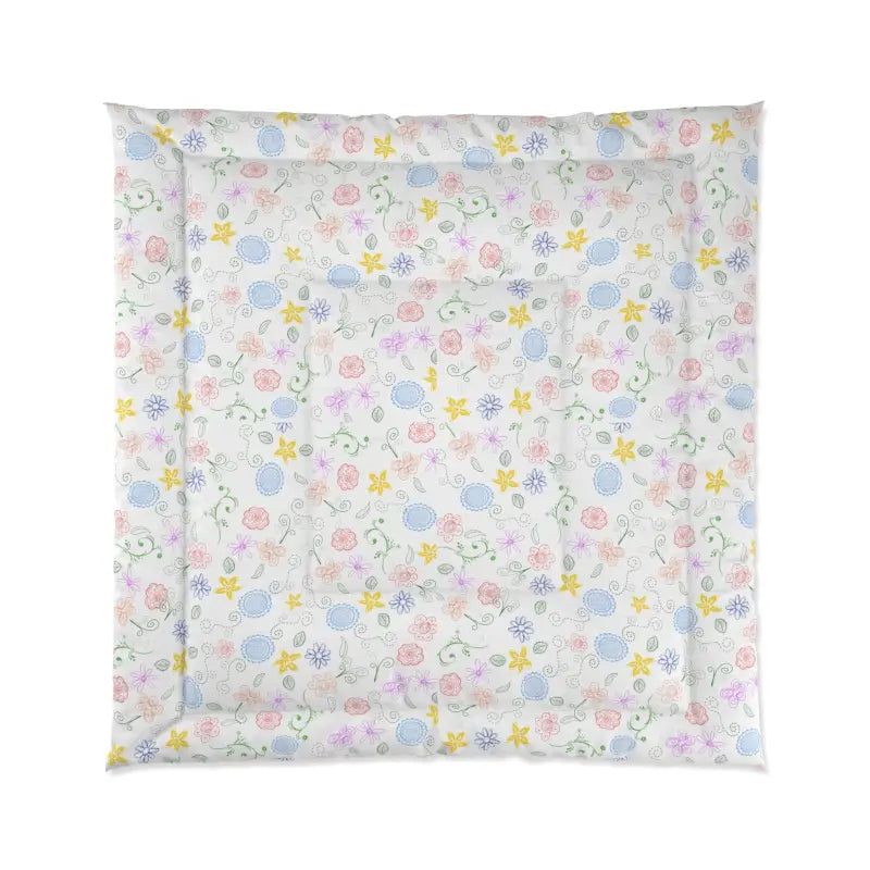 Queen - size comforters for standard queen - sized mattressesCozy Nature Blanket with Pretty Garden Print Queen - size comforters for standard queen - sized mattressesCozy Nature Blanket with Pretty Garden Print