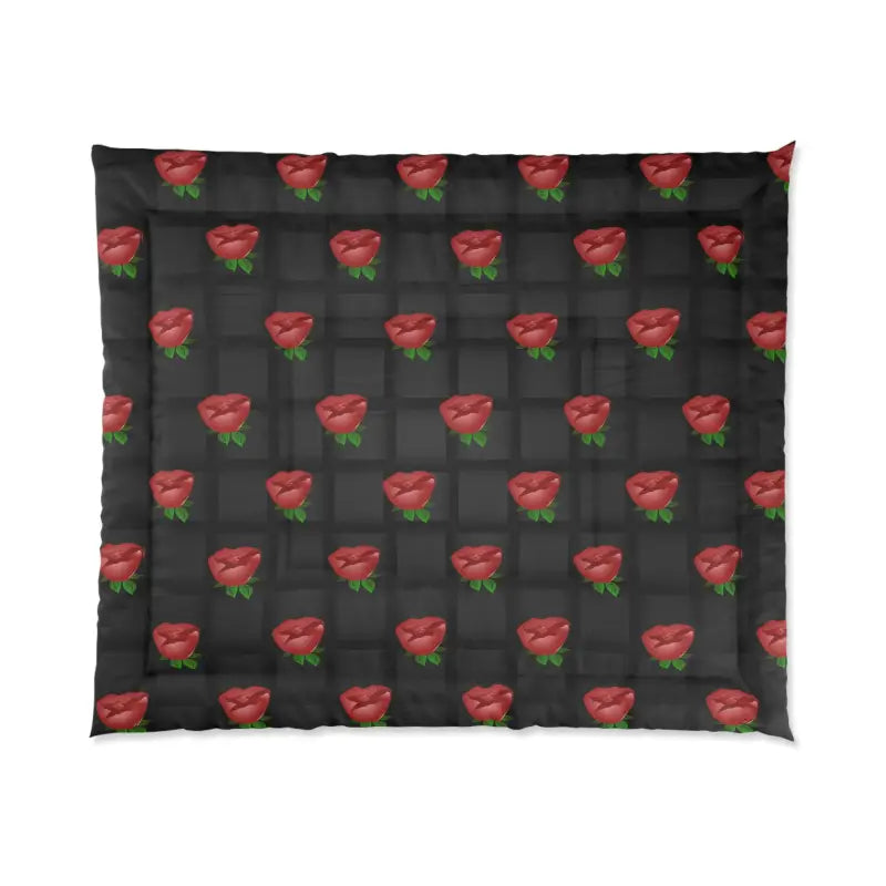 Full - size comforters suitable for full - sized beds in guest rooms or small bedroomsLuxurious Midnight Rose Black Comforter Bliss Full - size comforters suitable for full - sized beds in guest rooms or small bedroomsLuxurious Midnight Rose Black Comforter Bliss