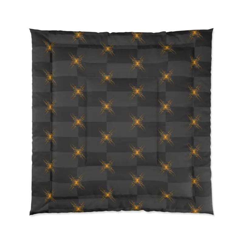 Latex - filled comforters with a bouncy texture and good supportExperience Luxury: Unique Gold Pattern Comforter for your Bedroom