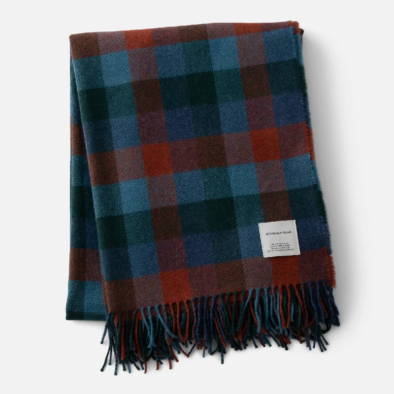 Recycled polyester blankets for an eco - conscious optionLambswool Plaid Throw