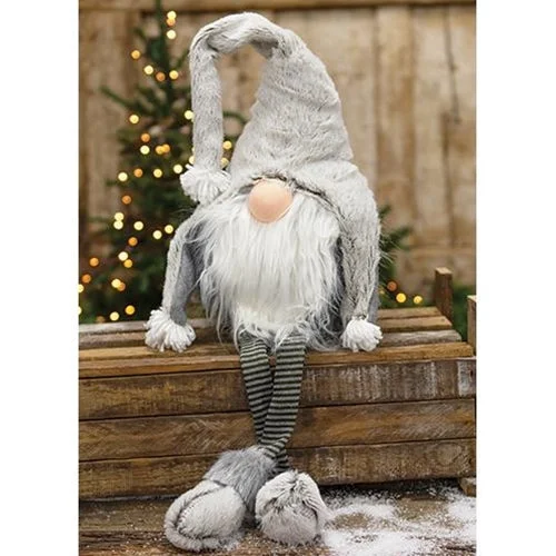 Bed skirts for beds with a leather - upholstered frameLarge Dangle Leg Plush Fluffy Grey Santa Gnome Bed skirts for beds with a leather - upholstered frameLarge Dangle Leg Plush Fluffy Grey Santa Gnome