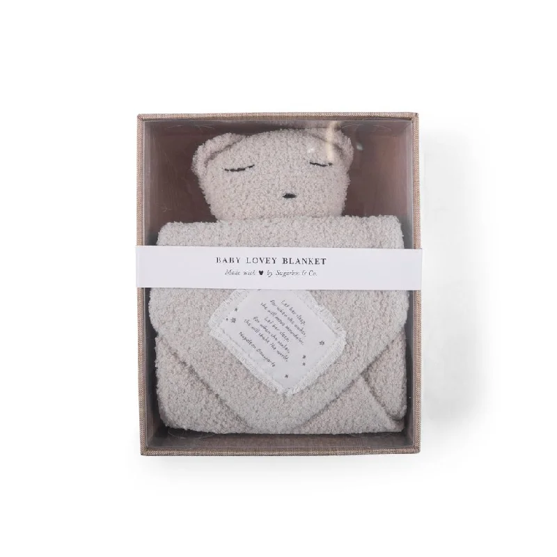 Cotton blankets for breathability and a lightweight feel***"Let her sleep" Bear Baby Lovey Blanket Cotton blankets for breathability and a lightweight feel***"Let her sleep" Bear Baby Lovey Blanket