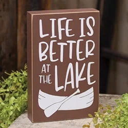 Bed skirts for beds with a metal frameLife Is Better at the Lake Boat Box Sign