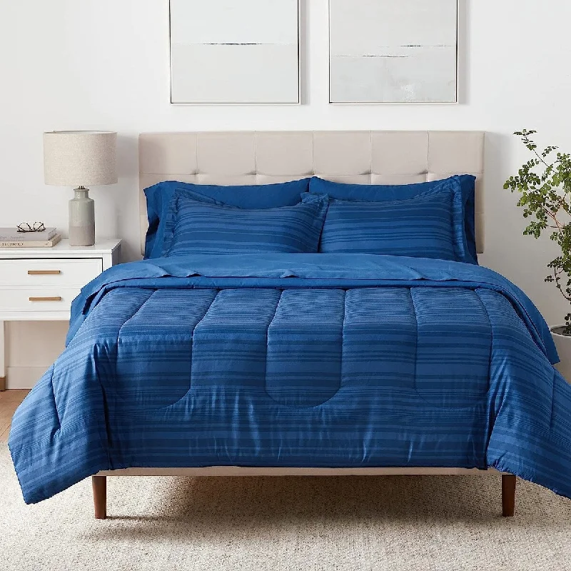 Down - filled comforters for supreme warmth and lightnessLightweight Microfiber Bed-in-a-Bag Comforter 7-Piece Bedding Set Down - filled comforters for supreme warmth and lightnessLightweight Microfiber Bed-in-a-Bag Comforter 7-Piece Bedding Set