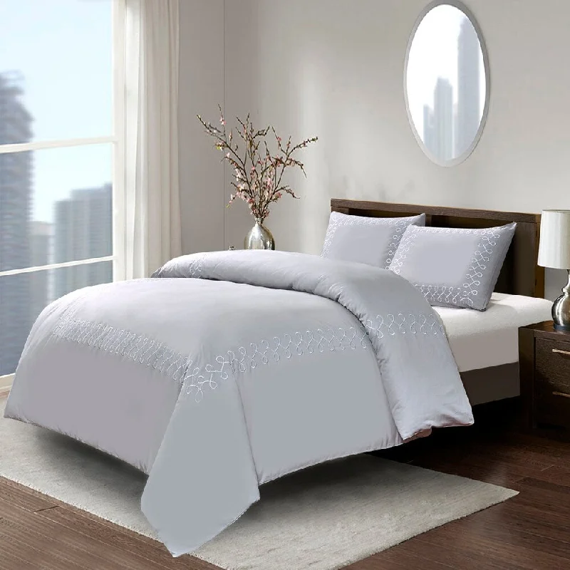 Synthetic - filled comforters like polyester for affordability and hypoallergenic propertiesLuca Cotton Comforter Set in Grey Synthetic - filled comforters like polyester for affordability and hypoallergenic propertiesLuca Cotton Comforter Set in Grey