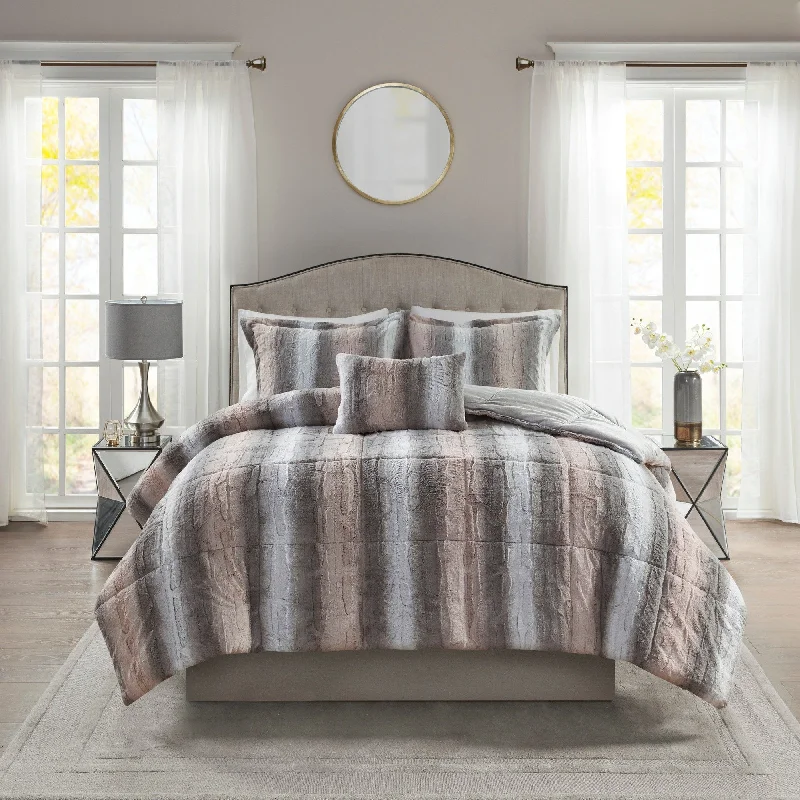 King - size comforters to fit large king - sized beds perfectlyMadison Park Marselle Faux Fur Comforter Set King - size comforters to fit large king - sized beds perfectlyMadison Park Marselle Faux Fur Comforter Set