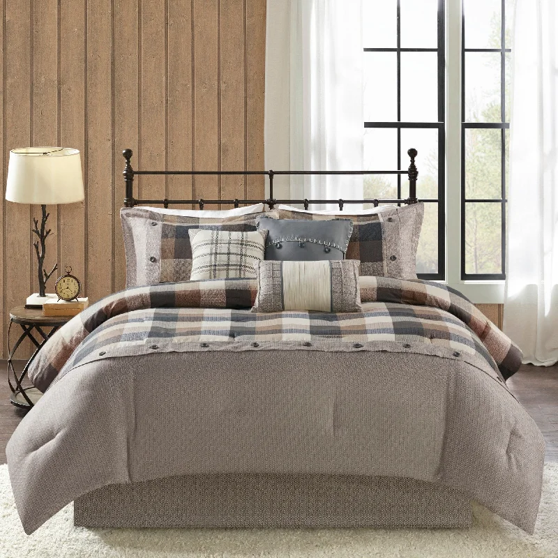Queen - size comforters for standard queen - sized mattressesMadison Park Pioneer 7-piece Herringbone Comforter Set Queen - size comforters for standard queen - sized mattressesMadison Park Pioneer 7-piece Herringbone Comforter Set