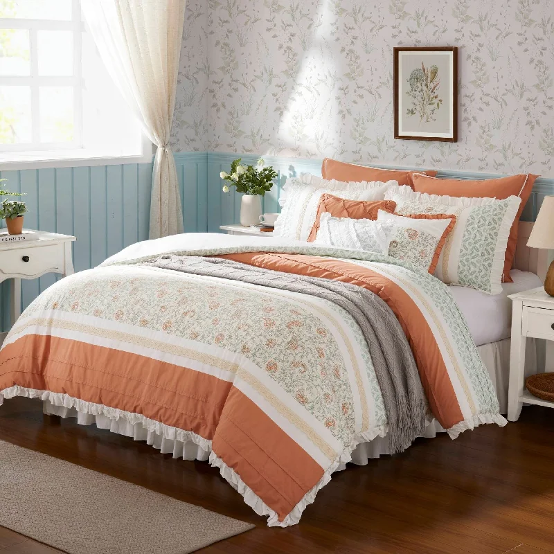 King - size comforters to fit large king - sized beds perfectlyMadison Park Vanessa 9 Piece Cotton Percale Comforter Set King - size comforters to fit large king - sized beds perfectlyMadison Park Vanessa 9 Piece Cotton Percale Comforter Set