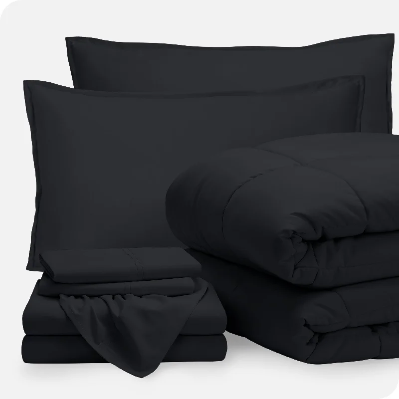 Silk - filled comforters for a luxurious and smooth touchBed-in-a-Bag - Full XL