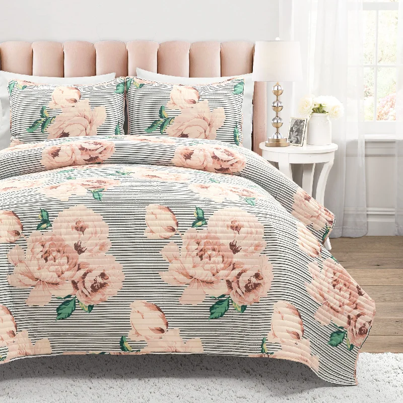 Synthetic - filled comforters like polyester for affordability and hypoallergenic propertiesMira Vintage Floral Oversized Quilt 3Pc Set Synthetic - filled comforters like polyester for affordability and hypoallergenic propertiesMira Vintage Floral Oversized Quilt 3Pc Set