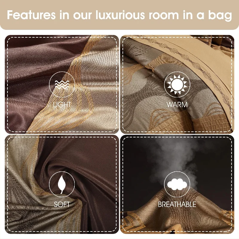 Latex - filled comforters with a bouncy texture and good supportNanshing Daniella 7-Piece Modern Geometric Comforter Set Latex - filled comforters with a bouncy texture and good supportNanshing Daniella 7-Piece Modern Geometric Comforter Set