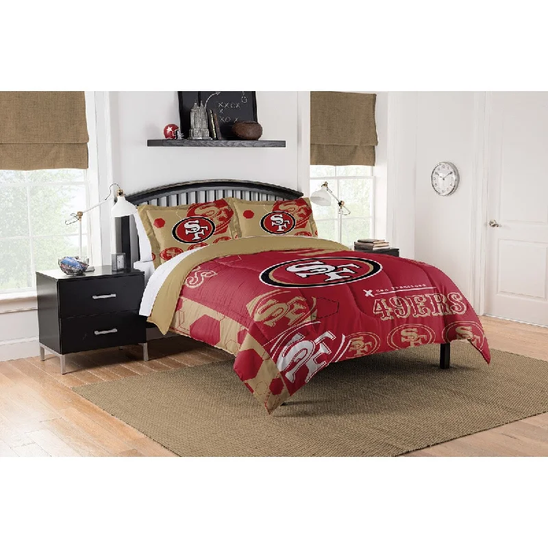 King - size comforters to fit large king - sized beds perfectlyNFL 858 49ers Hexagon King Printed Comforter & Shams Set King - size comforters to fit large king - sized beds perfectlyNFL 858 49ers Hexagon King Printed Comforter & Shams Set