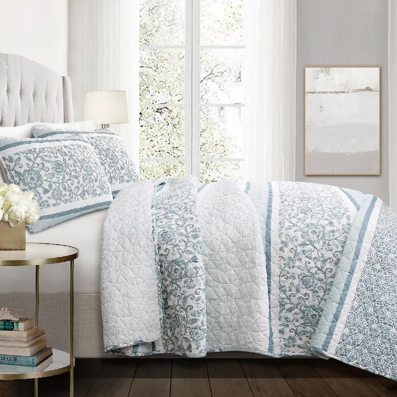 Goose down comforters known for their superior quality and insulationNisha 3 Piece Quilt Set