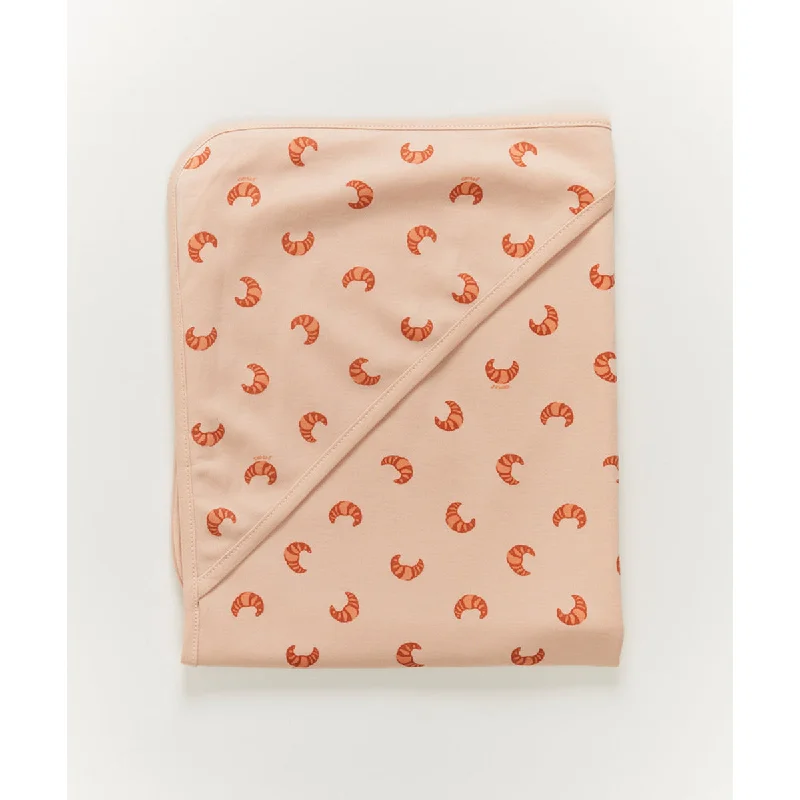 Recycled polyester blankets for an eco - conscious optionOeuf Blanket Silver Peony/Croissant Recycled polyester blankets for an eco - conscious optionOeuf Blanket Silver Peony/Croissant