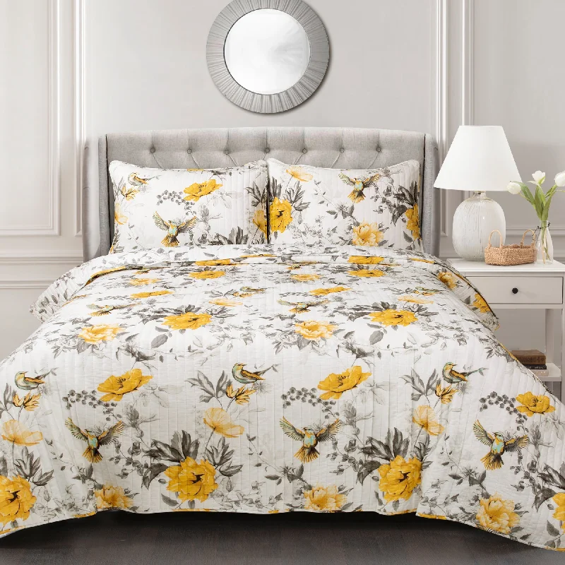 Synthetic - filled comforters like polyester for affordability and hypoallergenic propertiesPenrose Floral 3 Piece Quilt Set Synthetic - filled comforters like polyester for affordability and hypoallergenic propertiesPenrose Floral 3 Piece Quilt Set