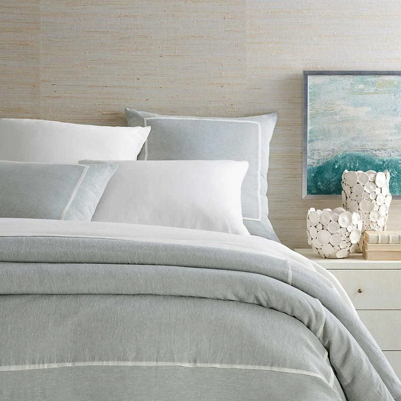 Minimalist - style duvet covers with clean lines and simple designsPine Cone Hill Keaton Linen Sky Duvet Cover Minimalist - style duvet covers with clean lines and simple designsPine Cone Hill Keaton Linen Sky Duvet Cover