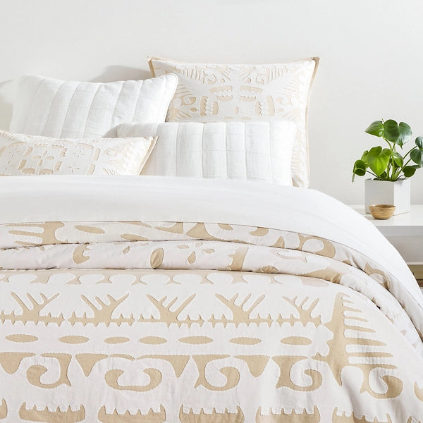 Tie - closure duvet covers with fabric ties for a more decorative and adjustable optionPine Cone Hill Knight Wood Cutwork Coverlet Tie - closure duvet covers with fabric ties for a more decorative and adjustable optionPine Cone Hill Knight Wood Cutwork Coverlet