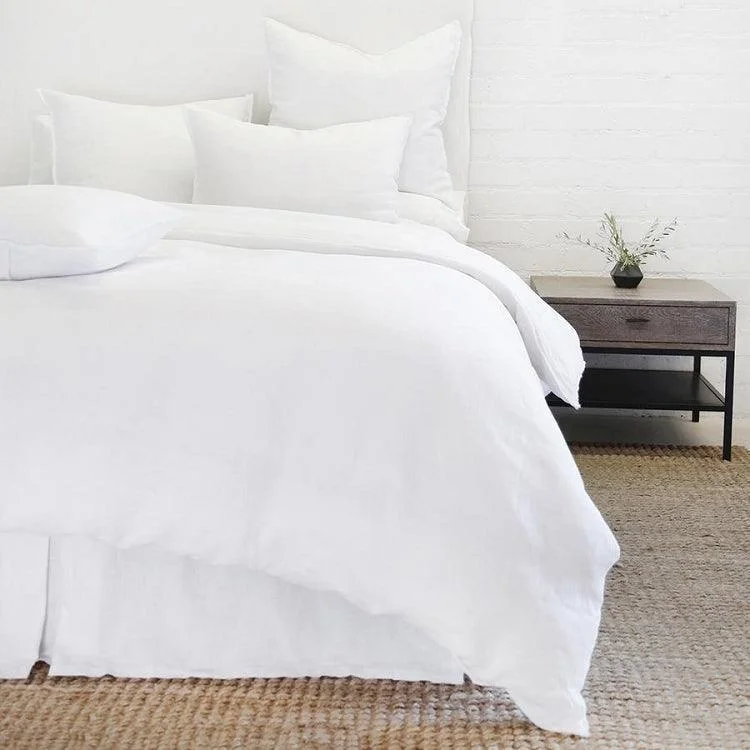 King - size duvet covers to fit large king - sized beds perfectlyPom Pom at Home Blair White Duvet King - size duvet covers to fit large king - sized beds perfectlyPom Pom at Home Blair White Duvet