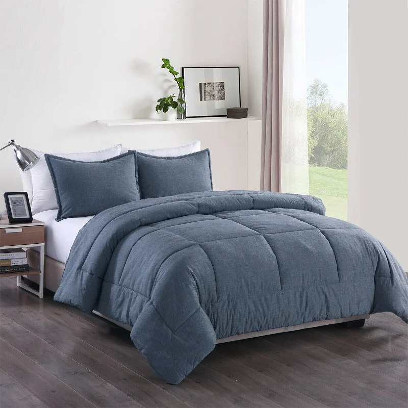 Microfiber - filled comforters that are lightweight and easy to care forPorch & Den Evensong Washed Cotton Comforter Set Microfiber - filled comforters that are lightweight and easy to care forPorch & Den Evensong Washed Cotton Comforter Set