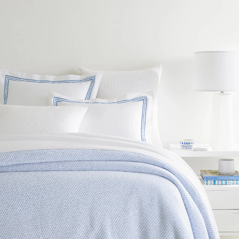 Rayon from bamboo blankets for a silky and breathable feelQuinn French Blue Cotton Blanket Rayon from bamboo blankets for a silky and breathable feelQuinn French Blue Cotton Blanket