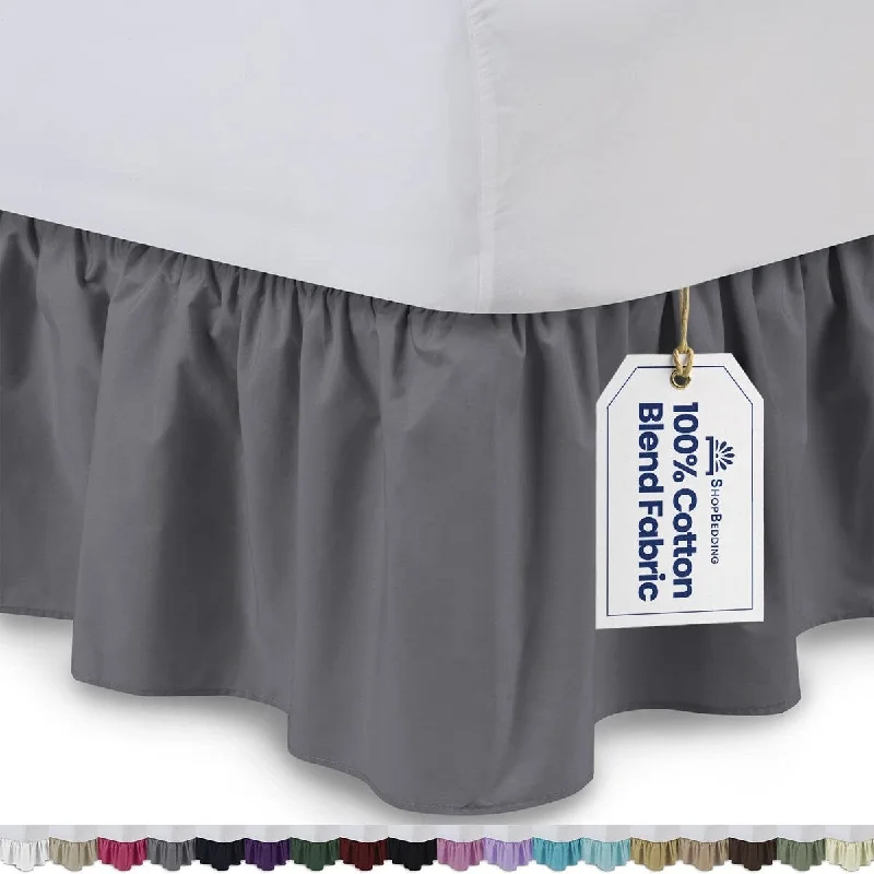 Bed skirts for beds with a non - standard frameRuffled Bedskirt with Platform, Cotton Blend Dust Ruffle Bed skirts for beds with a non - standard frameRuffled Bedskirt with Platform, Cotton Blend Dust Ruffle