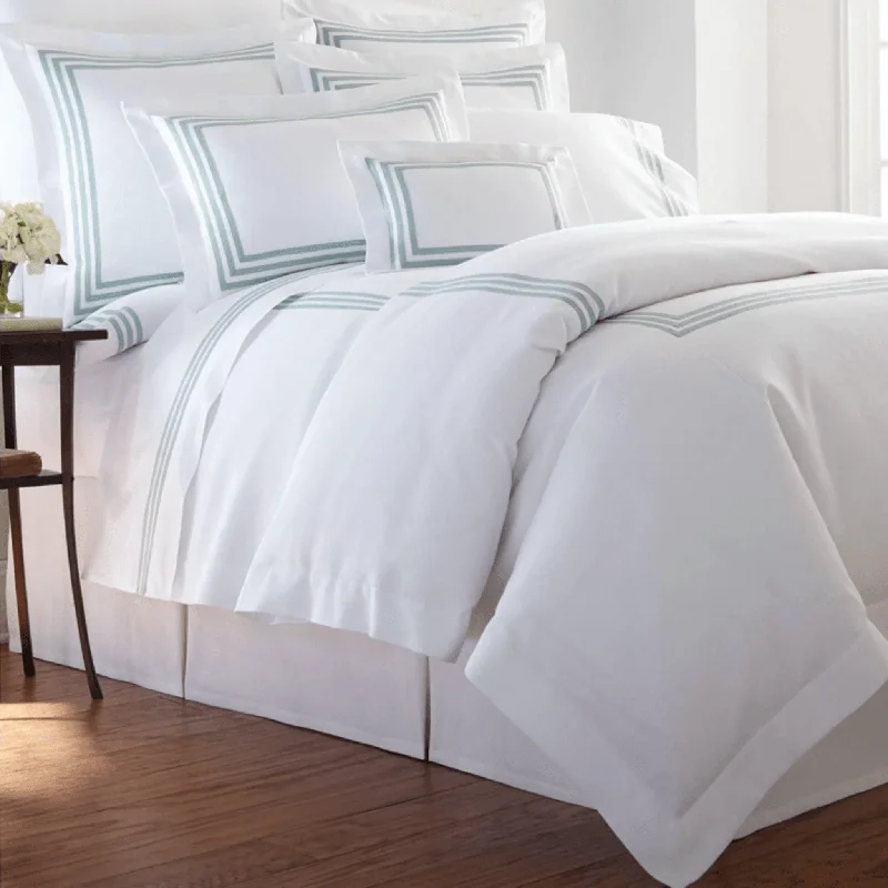 Custom - sized duvet covers to fit unique or non - standard bed framesSomerset Harlow Luxe Triple Band Tape Duvet Cover Custom - sized duvet covers to fit unique or non - standard bed framesSomerset Harlow Luxe Triple Band Tape Duvet Cover