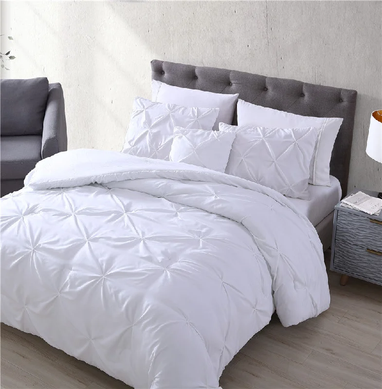 Synthetic - filled comforters like polyester for affordability and hypoallergenic propertiesSpruce 4 Piece Comforter Set Synthetic - filled comforters like polyester for affordability and hypoallergenic propertiesSpruce 4 Piece Comforter Set