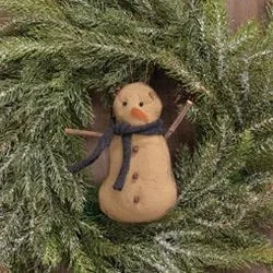 Bed skirts for beds with a non - standard frameStiffened Fabric Jingle Bell & Blue Scarf Primitive Snowman Ornament Bed skirts for beds with a non - standard frameStiffened Fabric Jingle Bell & Blue Scarf Primitive Snowman Ornament