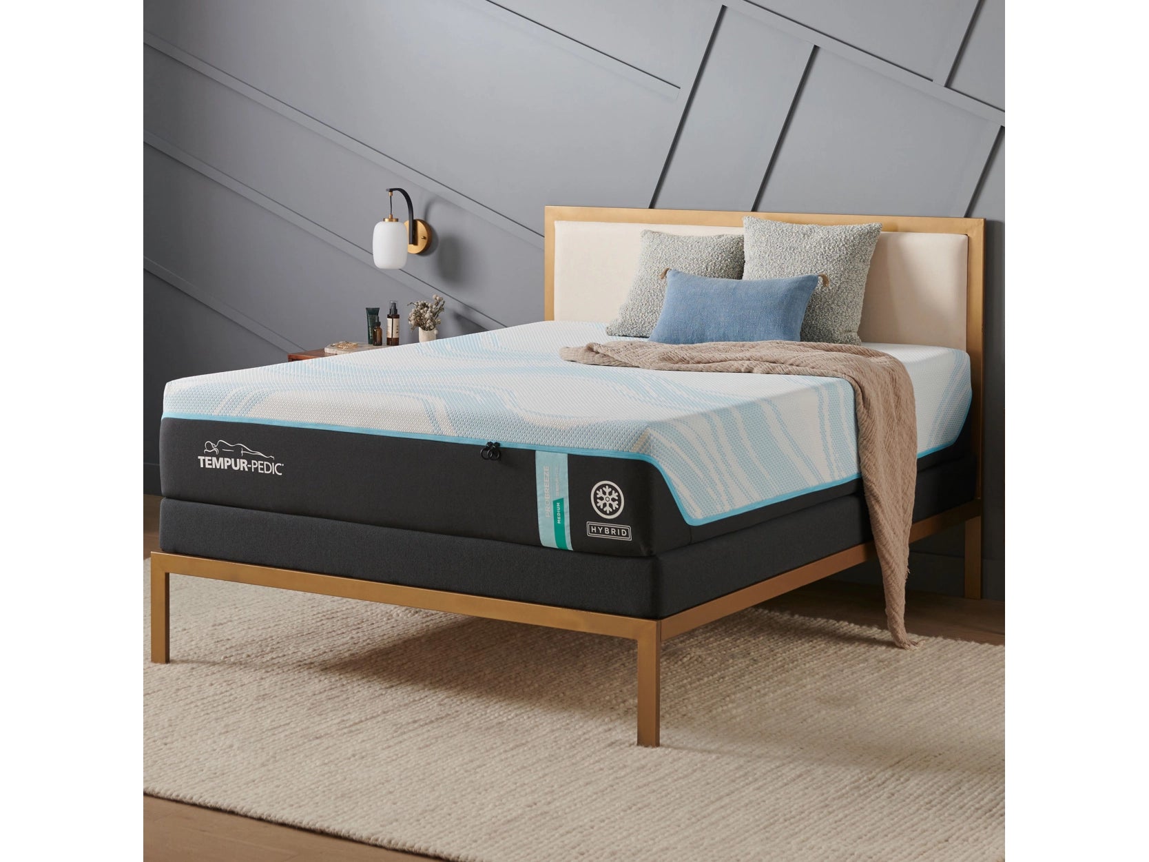 Organic cotton mattresses for a chemical - free sleep surfaceTempur-Pedic Probreeze Medium Hybrid Split Cal Mattress Organic cotton mattresses for a chemical - free sleep surfaceTempur-Pedic Probreeze Medium Hybrid Split Cal Mattress