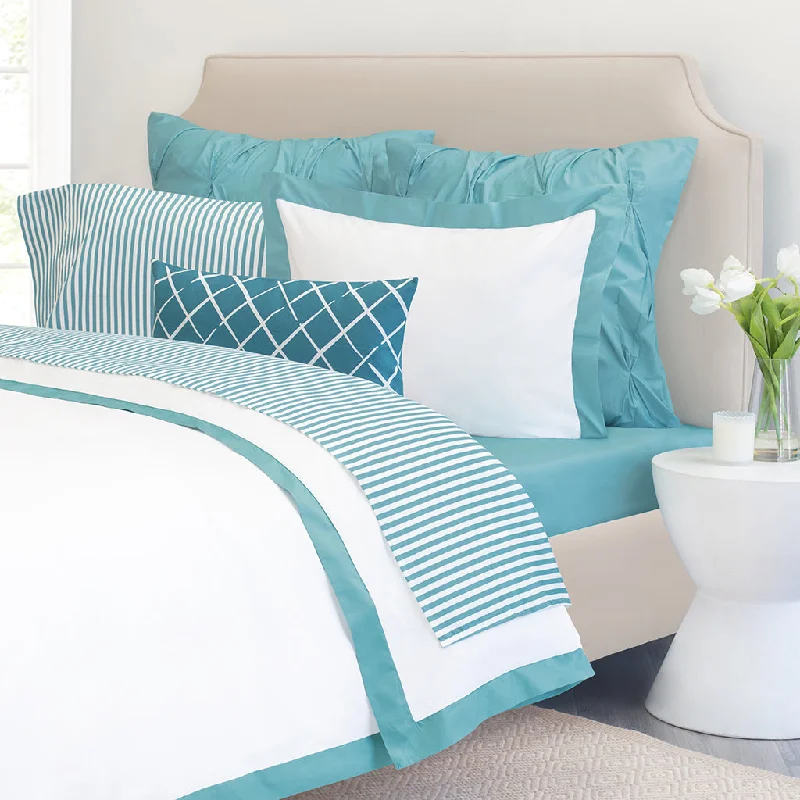 Guest - room duvet covers to make visitors feel welcome and comfortableTurquoise Linden Border Duvet Cover Guest - room duvet covers to make visitors feel welcome and comfortableTurquoise Linden Border Duvet Cover