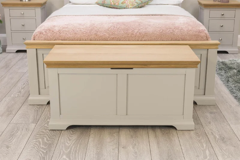 Bamboo - charcoal infused mattresses for odor absorptionWestcott Light Grey & Natural Oak Blanket Box - B GRADE Bamboo - charcoal infused mattresses for odor absorptionWestcott Light Grey & Natural Oak Blanket Box - B GRADE