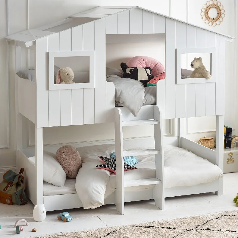 Natural latex and organic cotton blend mattressesWillow Treehouse Bunk Bed