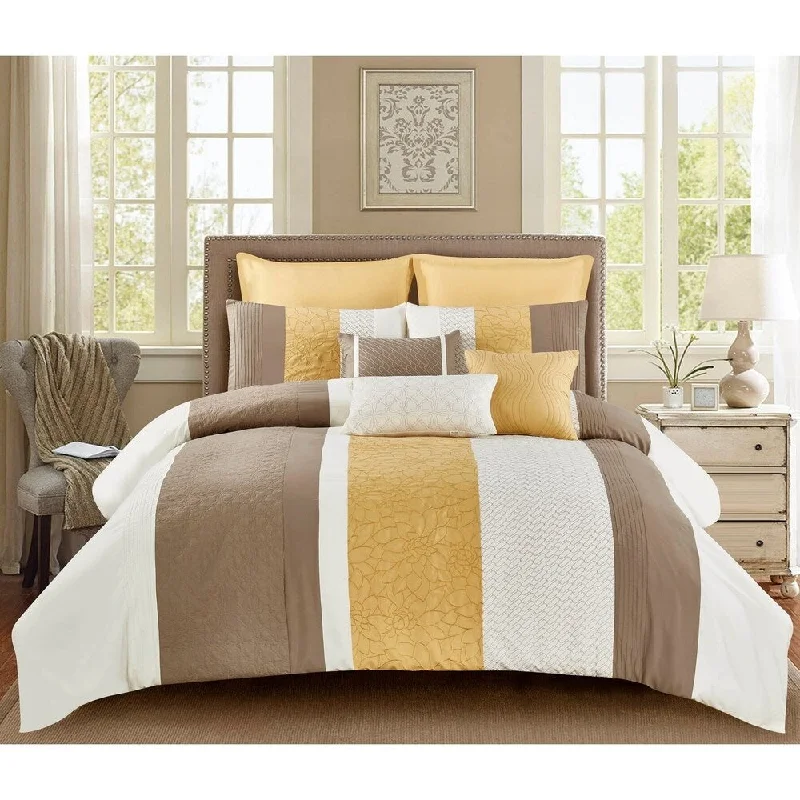 Wool - filled comforters with natural moisture - wicking and temperature - regulating featuresWonder Home Bellver 8PC Embellished Comforter Set, Queen, Yellow Wool - filled comforters with natural moisture - wicking and temperature - regulating featuresWonder Home Bellver 8PC Embellished Comforter Set, Queen, Yellow