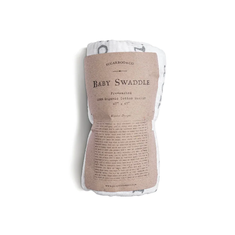 Microfiber blankets that are durable and easy to care forYou Are My Sunshine Swaddle Blanket 47"x 47" Microfiber blankets that are durable and easy to care forYou Are My Sunshine Swaddle Blanket 47"x 47"
